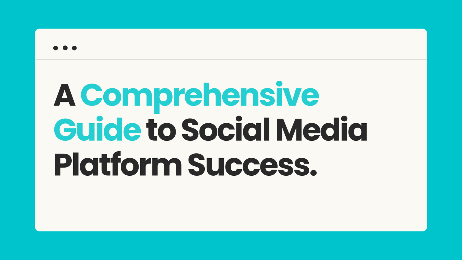 A guide to social media platforms graphic